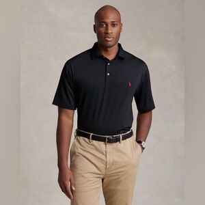 Polo Ralph Lauren Performance Stretch Poloshirt Black Men Size 2XB